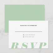 Une simple carte de réponse RSVP pour une date (Devant / Derrière)