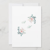 Une simple carte d'invitation de mariage à l'aquar (Dos)