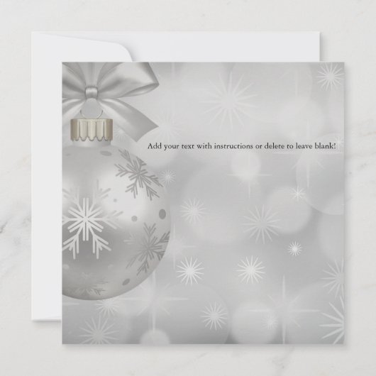Une simple et élégante invitation à fêter Noël (Dos)