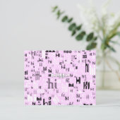Une simple Hello Part Deux Cartes Postales - Rose (Debout devant)