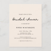 Une simple invitation à la douche nuptiale (Devant)