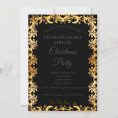 Une simple invitation à la fête de Noël noire et é (Devant)