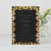 Une simple invitation à la fête de Noël noire et é (Debout devant)