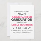 Une simple invitation à la remise des diplômes de  (Dos)