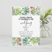 Une simple invitation à l'eucalyptus blanc pour vo (Debout devant)