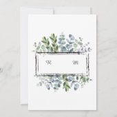 Une simple invitation à l'eucalyptus blanc pour vo (Dos)