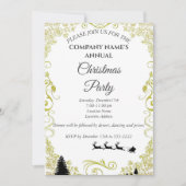 Une simple invitation à Noël blanche et élégante (Devant)