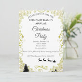 Une simple invitation à Noël blanche et élégante (Debout devant)