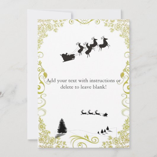 Une simple invitation à Noël blanche et élégante (Dos)