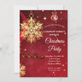 Une simple invitation à Noël rouge et élégante (Devant)