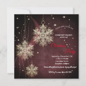 Une simple invitation à Noël rouge et élégante (Devant)