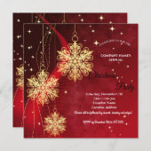 Une simple invitation à Noël rouge et élégante (Devant / Derrière)