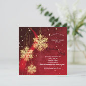 Une simple invitation à Noël rouge et élégante (Debout devant)