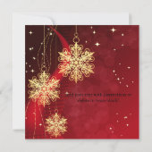 Une simple invitation à Noël rouge et élégante (Dos)