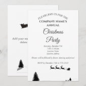 Une simple invitation élégante et blanche pour une (Devant / Derrière)