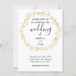 Une simple invitation en or blanc pour vous