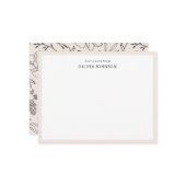 Une simple note de la carte de notes de fleurs de (Devant/Arrière en situation)