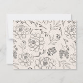 Une simple note de la carte de notes de fleurs de (Dos)