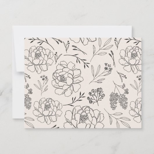 Une simple note de la carte de notes de fleurs de  (Dos)