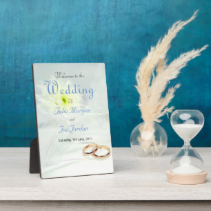 Une simple plaque d'Affiche de bienvenue Mariage