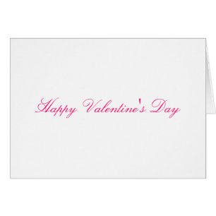 Une simple police rose blanc carte de Saint Valent