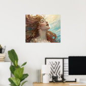 Une sirène chantant sur le poster (Bureau à domicile)