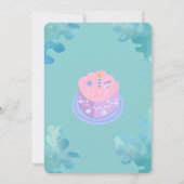 Une sirène de mer Invitation d'anniversaire (Dos)