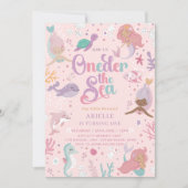 Une sirène de mer Invitation d'anniversaire (Devant)