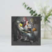 Une soirée d'Halloween chez le dentiste Invitation (Debout devant)