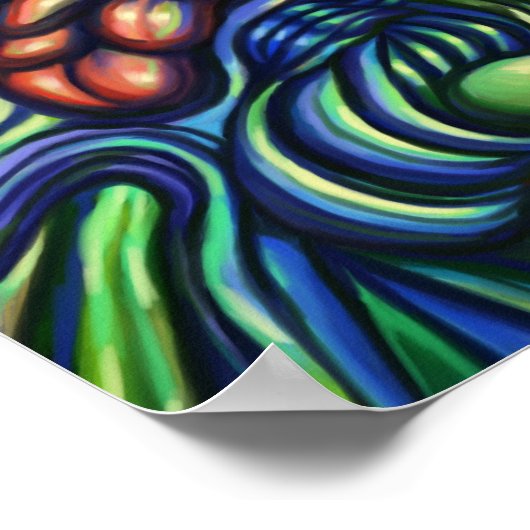 Une suite de choses, affiche abstraite numérique (Coin)