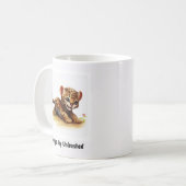 Une tasse à café ocelot peint 3D mignonne (Devant gauche)