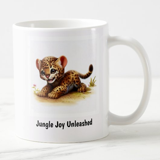 Une tasse à café ocelot peint 3D mignonne