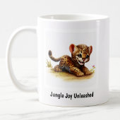Une tasse à café ocelot peint 3D mignonne