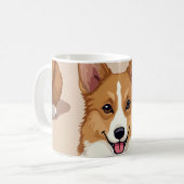 Une tasse au design gallois Corgi. (Devant gauche)