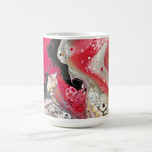 Une tasse aux couleurs rose, or et noir (Centre)