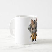 Une tasse avec un lapin mystérieux dessus (Devant gauche)