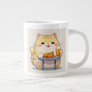 une tasse avec une illustration de chat mignon