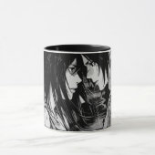 une tasse avec une illustration de dessin animé (Centre)