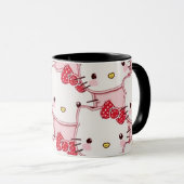 une tasse conçue avec un chaton mignon (Devant droit)