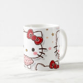 une tasse conçue avec un chaton mignon (Devant droit)