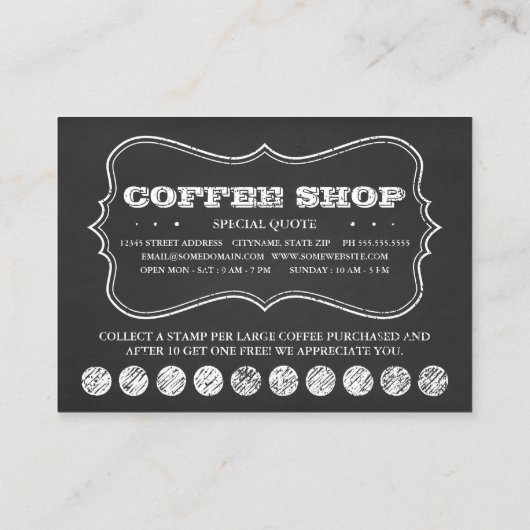 UNE TASSE DE CAFE cartes perforées tableau noir (Dos)
