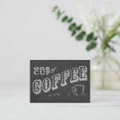 UNE TASSE DE CAFE cartes perforées tableau noir (Debout devant)