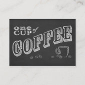 UNE TASSE DE CAFE cartes perforées tableau noir (Devant)