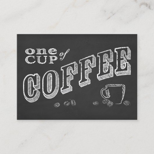 UNE TASSE DE COFFEE cartes perforantes en tableau (Devant)