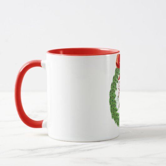 Une tasse de couronne de noël (Gauche)