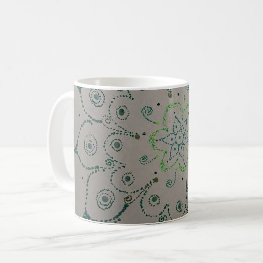 Une tasse de fleur verte (Devant gauche)
