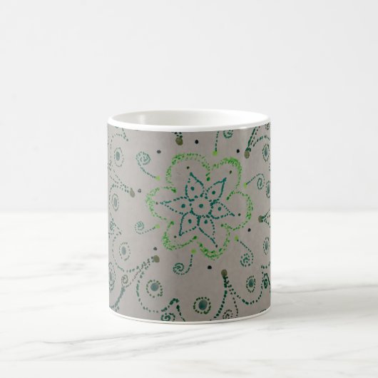 Une tasse de fleur verte (Centre)