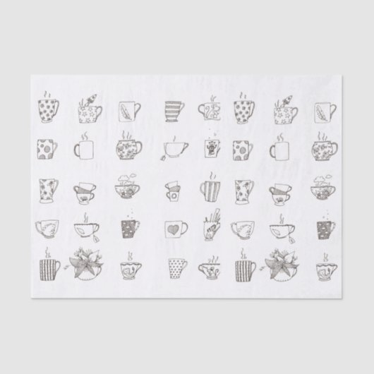 Une tasse de griffonnage de thé - papier de soie (Recto)