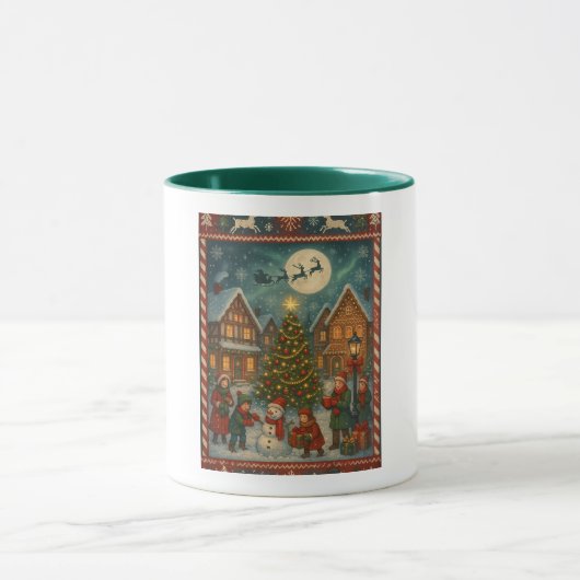 une tasse de peinture de Noël (Centre)