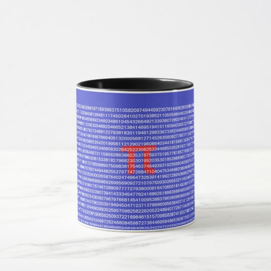 Une tasse de pi (π) grande pour le geek de maths (Centre)